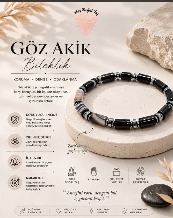 Silindir Göz Siyah Akik