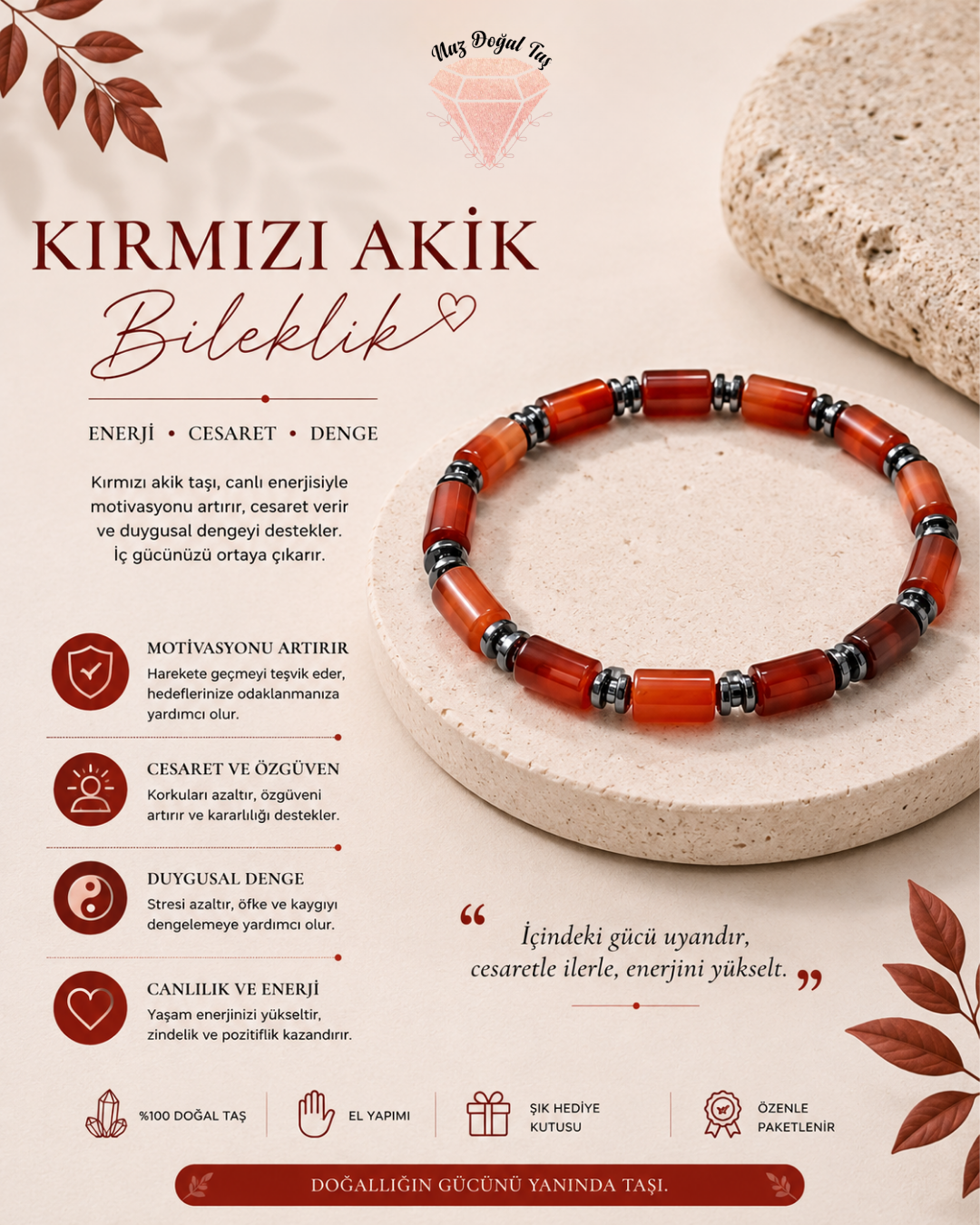 Siyah Göz Akik + Carnelian Akik + Kahverengi Akik - 3'lü Set