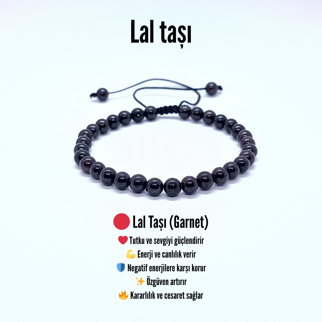 Lal Taşı Doğal Taş Bileklik