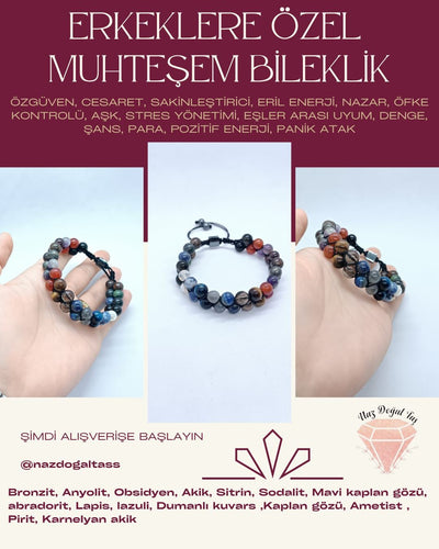 Erkekler İçin Özel Tasarım Bileklik