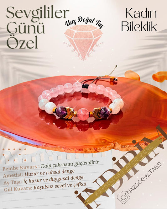 Sevgiliye Özel Kadın Premium Doğal Taş Bileklik